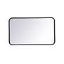 5_Evermore Black Metal 18" x 30" Rectangular Wall Mirror more views