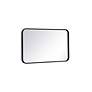 6_Evermore Black Metal 18" x 30" Rectangular Wall Mirror more views