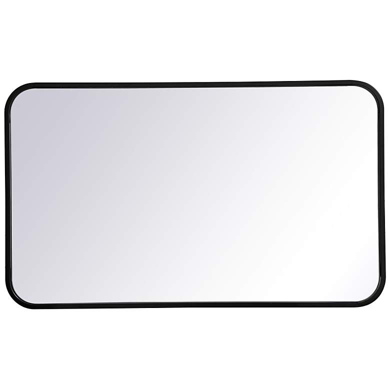 Image 7 Evermore Black Metal 18" x 30" Rectangular Wall Mirror more views