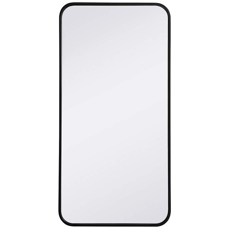 Image 2 Evermore Black Metal 18" x 36" Vanity Wall Mirror