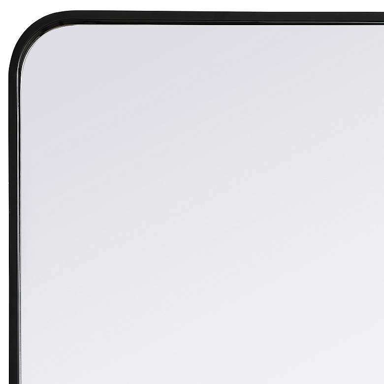 Image 3 Evermore Black Metal 18" x 36" Vanity Wall Mirror more views