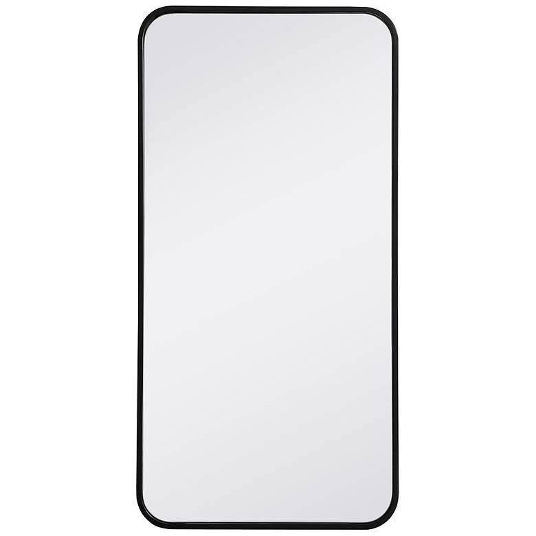 Image 5 Evermore Black Metal 18" x 36" Vanity Wall Mirror more views