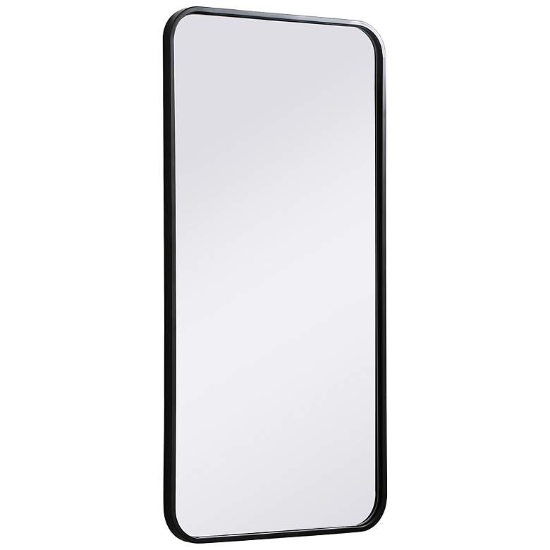 Image 6 Evermore Black Metal 18" x 36" Vanity Wall Mirror more views