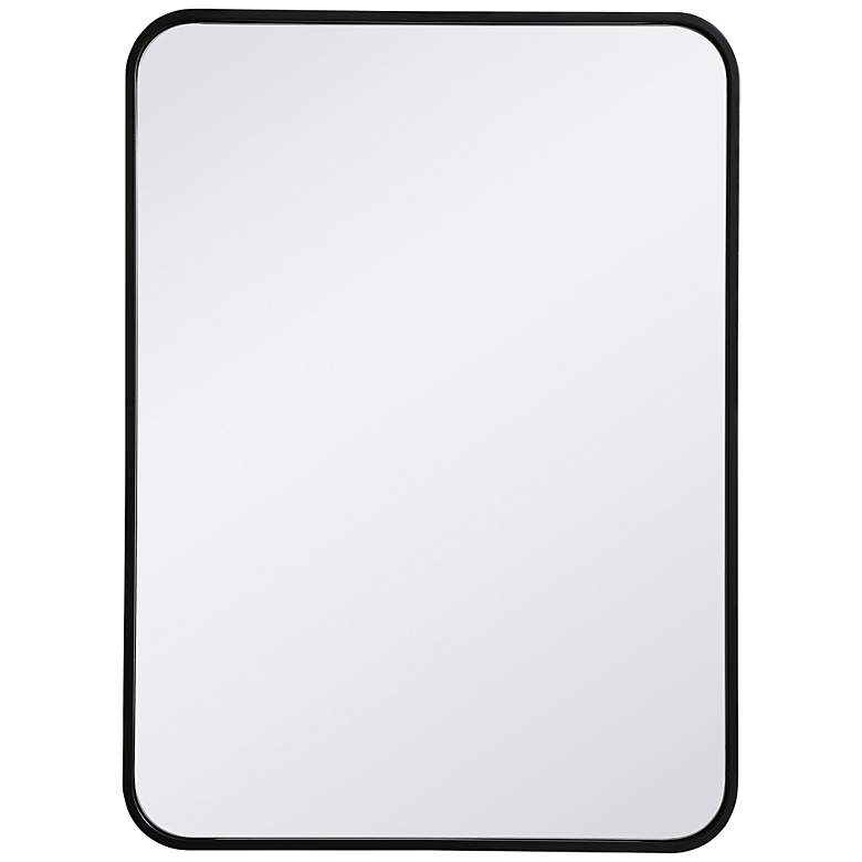 Image 2 Evermore Black Metal 22" x 30" Rectangular Wall Mirror