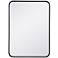 Evermore Black Metal 22" x 30" Rectangular Wall Mirror