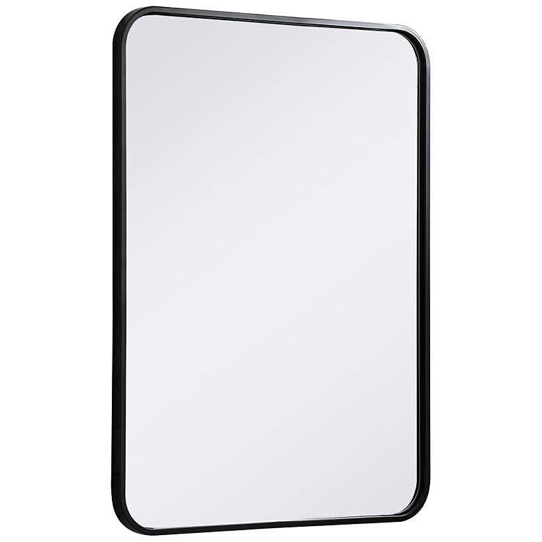 Image 5 Evermore Black Metal 22" x 30" Rectangular Wall Mirror more views