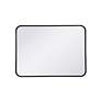 5_Evermore Black Metal 22" x 30" Rectangular Wall Mirror more views