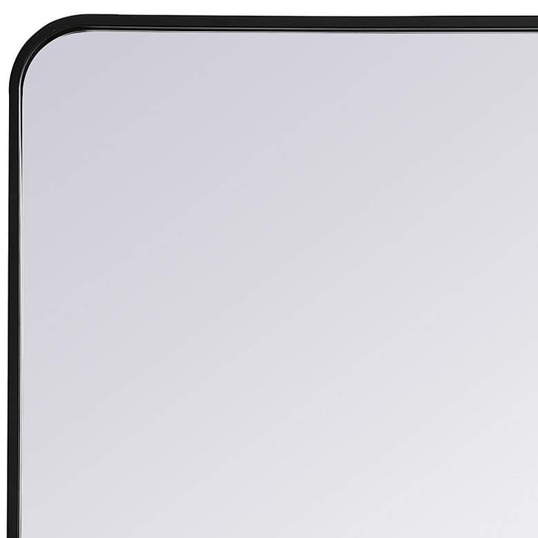 Image 3 Evermore Black Metal 22" x 36" Rectangular Wall Mirror more views