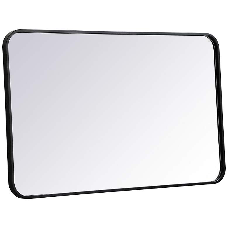 Image 7 Evermore Black Metal 22" x 36" Rectangular Wall Mirror more views