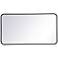 Evermore Black Metal 22" x 40" Rectangular Wall Mirror