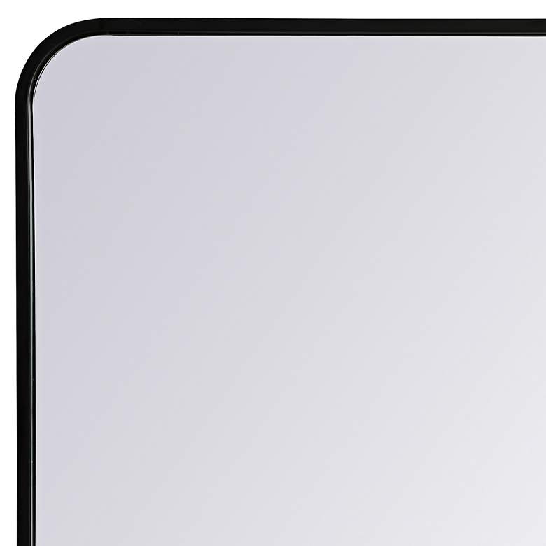Image 4 Evermore Black Metal 22" x 40" Rectangular Wall Mirror more views