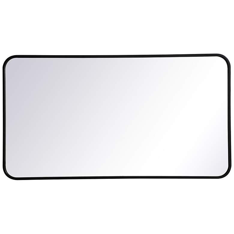 Image 5 Evermore Black Metal 22" x 40" Rectangular Wall Mirror more views