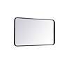 5_Evermore Black Metal 22" x 40" Rectangular Wall Mirror more views