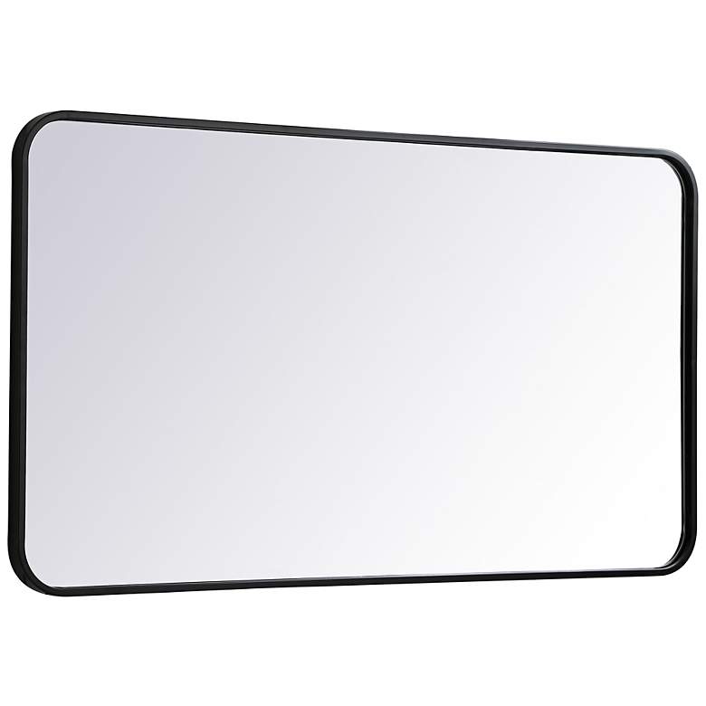 Image 6 Evermore Black Metal 22" x 40" Rectangular Wall Mirror more views