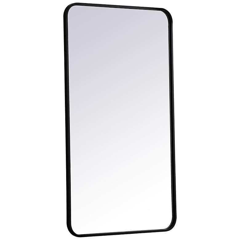 Image 7 Evermore Black Metal 22" x 40" Rectangular Wall Mirror more views
