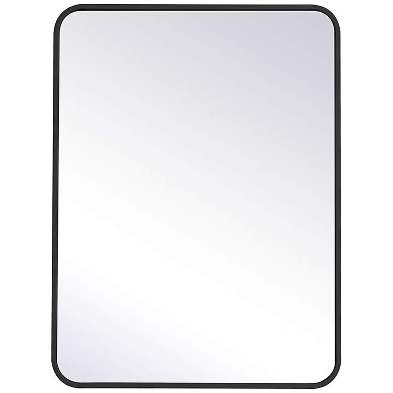 Image 2 Evermore Black Metal 24" x 32" Rectangular Wall Mirror