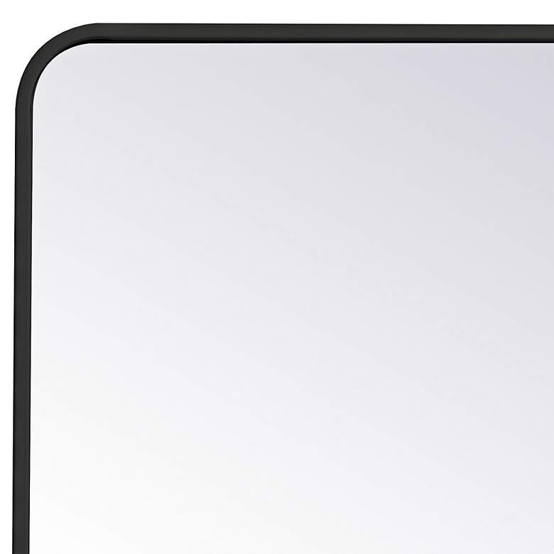 Image 3 Evermore Black Metal 24" x 32" Rectangular Wall Mirror more views