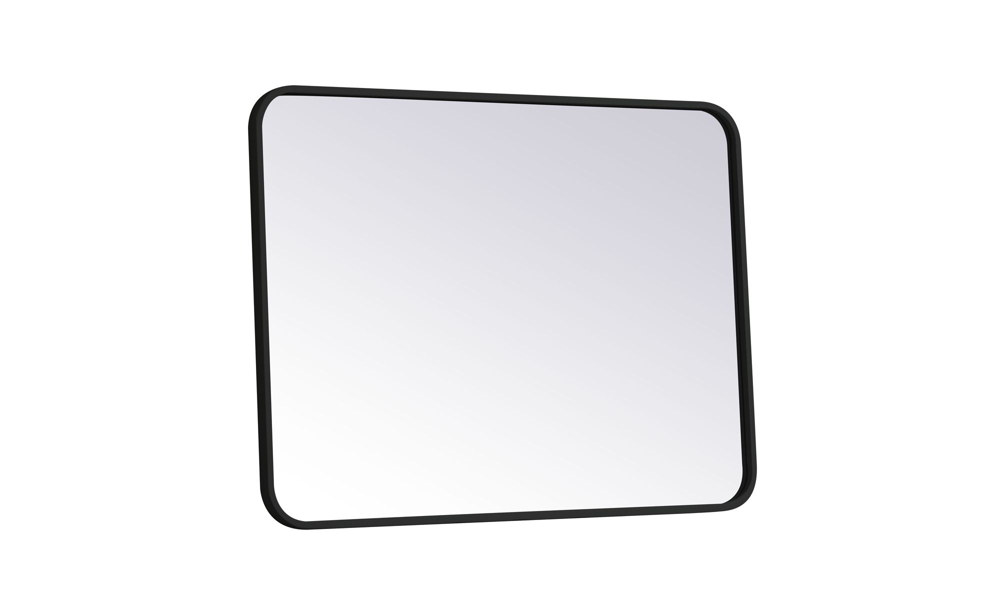 Evermore Black Metal 24" x 32" Rectangular Wall Mirror