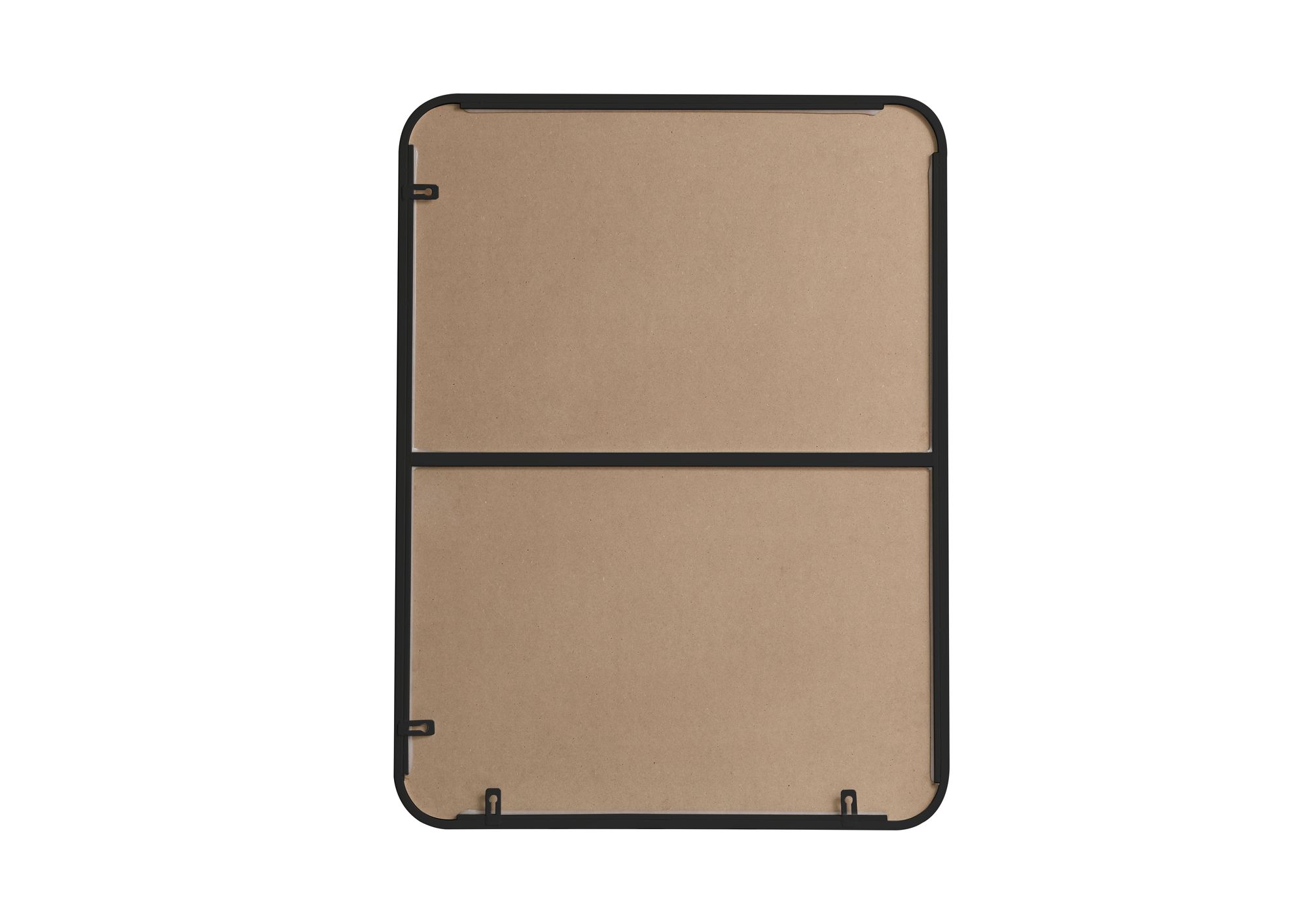 Evermore Black Metal 24" x 32" Rectangular Wall Mirror