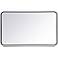 Evermore Black Metal 24" x 40" Vanity Wall Mirror