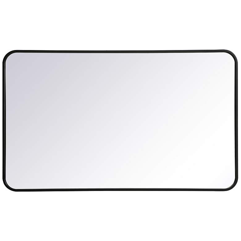 Image 4 Evermore Black Metal 24" x 40" Vanity Wall Mirror more views