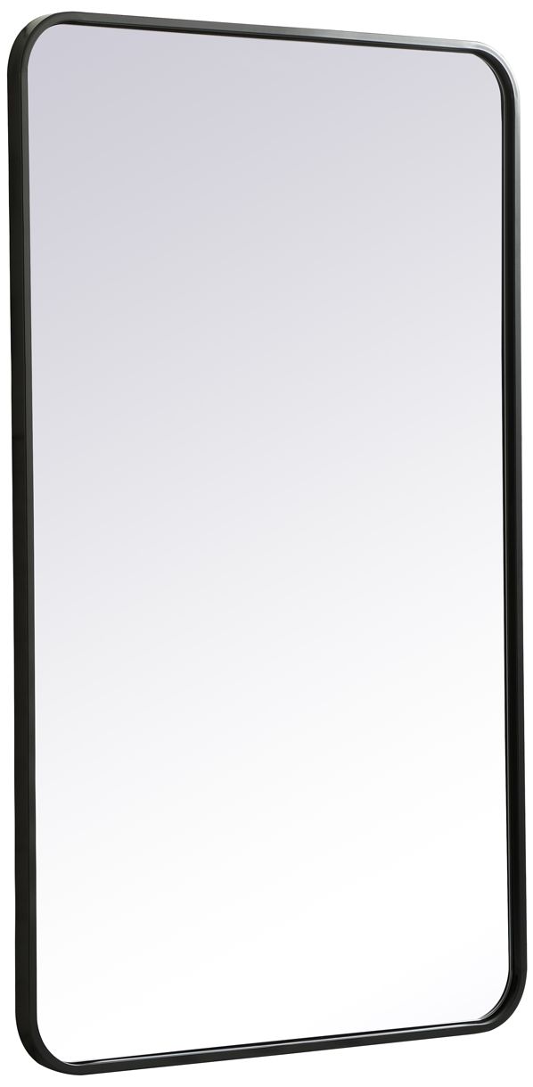 Evermore Black Metal 24" x 40" Vanity Wall Mirror