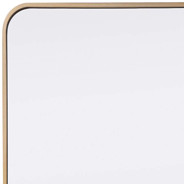 Image 3 Evermore Brass 18" x 30" Rectangular Vanity Wall Mirror more views