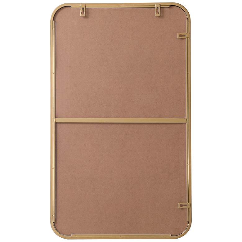 Image 7 Evermore Brass 18" x 30" Rectangular Vanity Wall Mirror more views