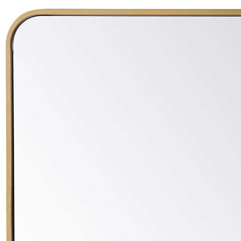 Image 3 Evermore Brass 27" x 36" Rectangular Vanity Wall Mirror more views
