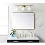 3_Evermore Brass 27" x 36" Rectangular Vanity Wall Mirror more views