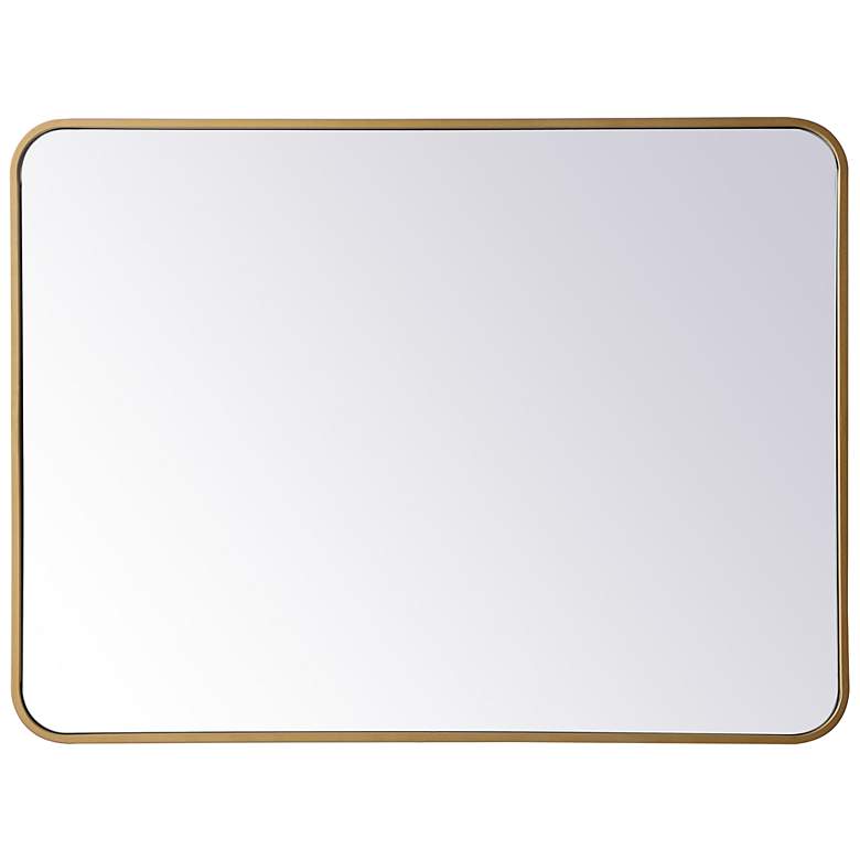 Image 5 Evermore Brass 27" x 36" Rectangular Vanity Wall Mirror more views