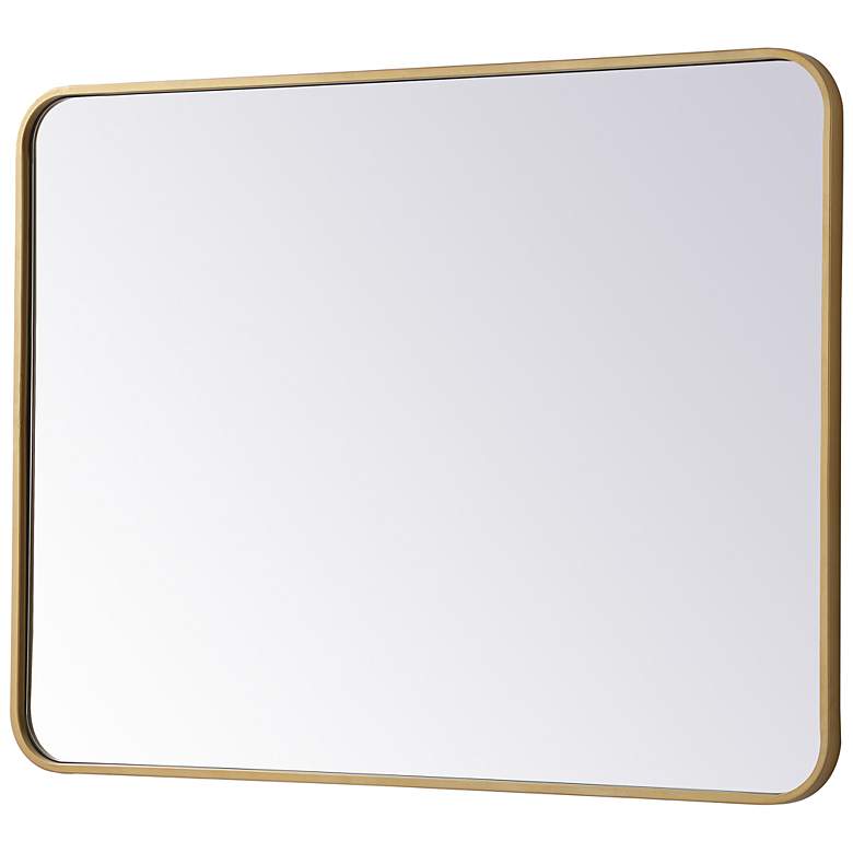 Image 6 Evermore Brass 27" x 36" Rectangular Vanity Wall Mirror more views