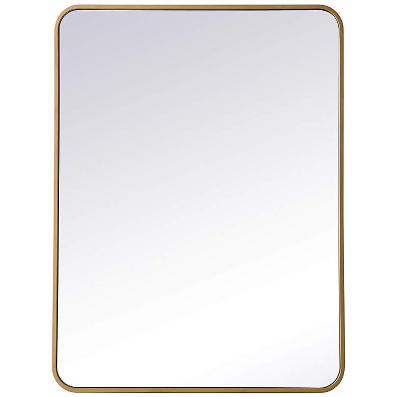 Image 7 Evermore Brass 27" x 36" Rectangular Vanity Wall Mirror more views