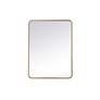 7_Evermore Brass 27" x 36" Rectangular Vanity Wall Mirror more views