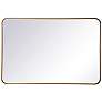 2_Evermore Brass 40" x 27" Rectangular Wall Mirror
