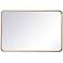 Evermore Brass 40" x 27" Rectangular Wall Mirror