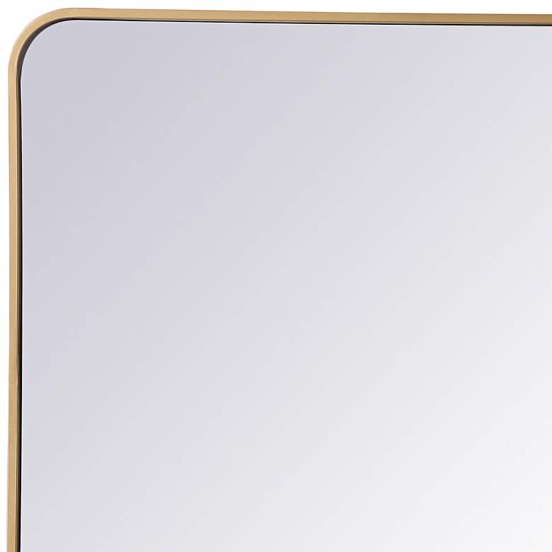 Image 3 Evermore Brass 40" x 27" Rectangular Wall Mirror more views