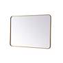 6_Evermore Brass 40" x 27" Rectangular Wall Mirror more views