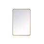 7_Evermore Brass 40" x 27" Rectangular Wall Mirror more views