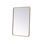 Evermore Brass 40" x 27" Rectangular Wall Mirror