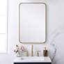 1_Evermore Brass Metal 20" x 30" Vanity Wall Mirror