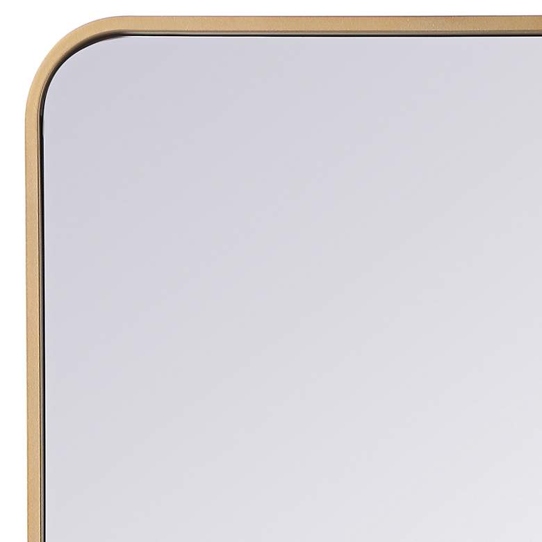 Image 3 Evermore Brass Metal 20" x 30" Vanity Wall Mirror more views