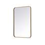 4_Evermore Brass Metal 20" x 30" Vanity Wall Mirror more views
