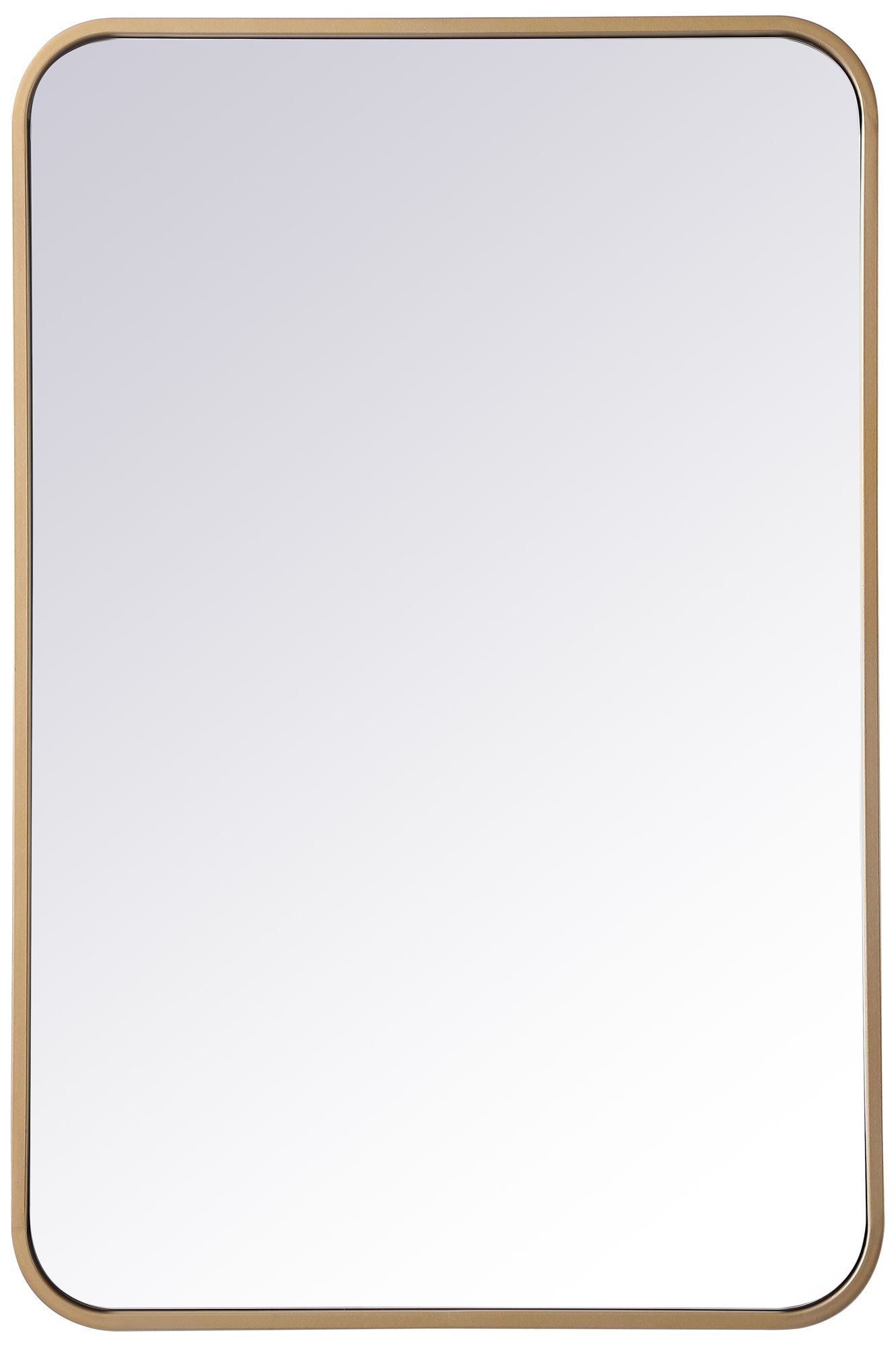 Evermore Brass Metal 20" x 30" Vanity Wall Mirror Image 2