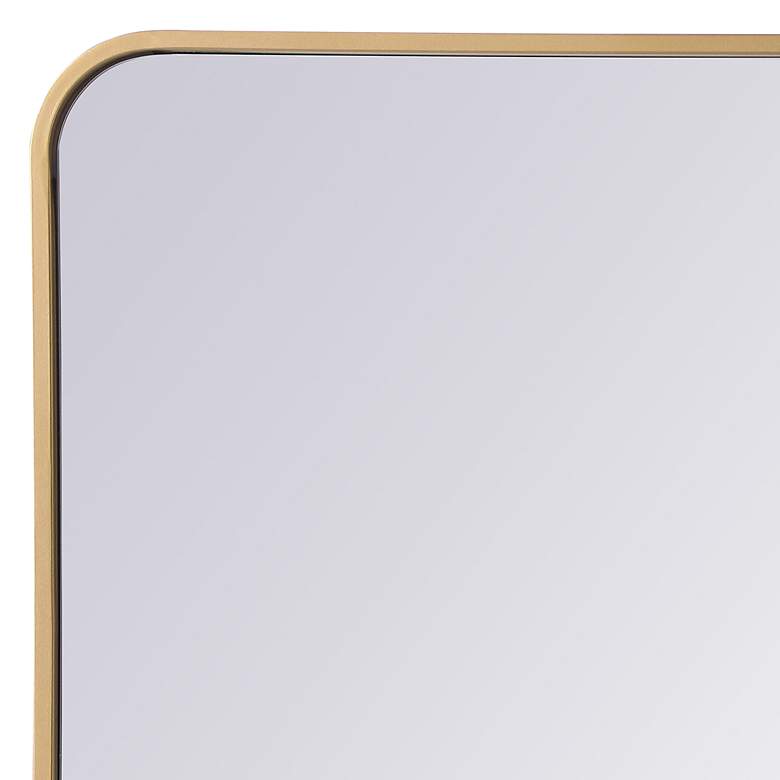 Image 3 Evermore Brass Metal 22" x 36" Rectangular Wall Mirror more views
