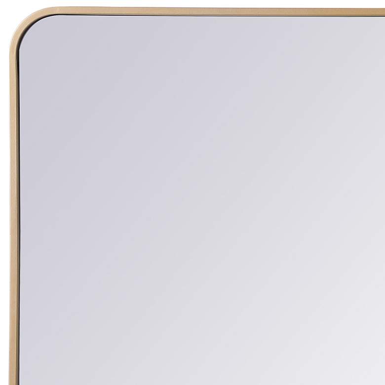 Image 3 Evermore Brass Metal 22" x 40" Vanity Wall Mirror more views