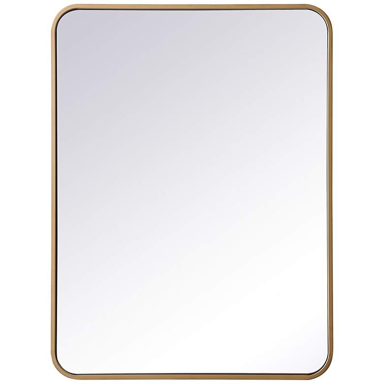 Image 3 Evermore Brass Metal 24" x 32" Rectangular Wall Mirror