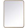 3_Evermore Brass Metal 24" x 32" Rectangular Wall Mirror