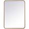 Evermore Brass Metal 24" x 32" Rectangular Wall Mirror