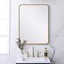 2_Evermore Brass Metal 24" x 32" Rectangular Wall Mirror